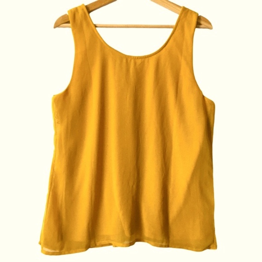 BKE Embellished Sleeveless Tank Top Yellow Gold Size Large - Picture 5 of 17